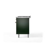 60'' Nostalgie II Series Freestanding Dual Fuel Range - Double Oven - Emerald Green - Bronze trim - Griddle - Natural Gas