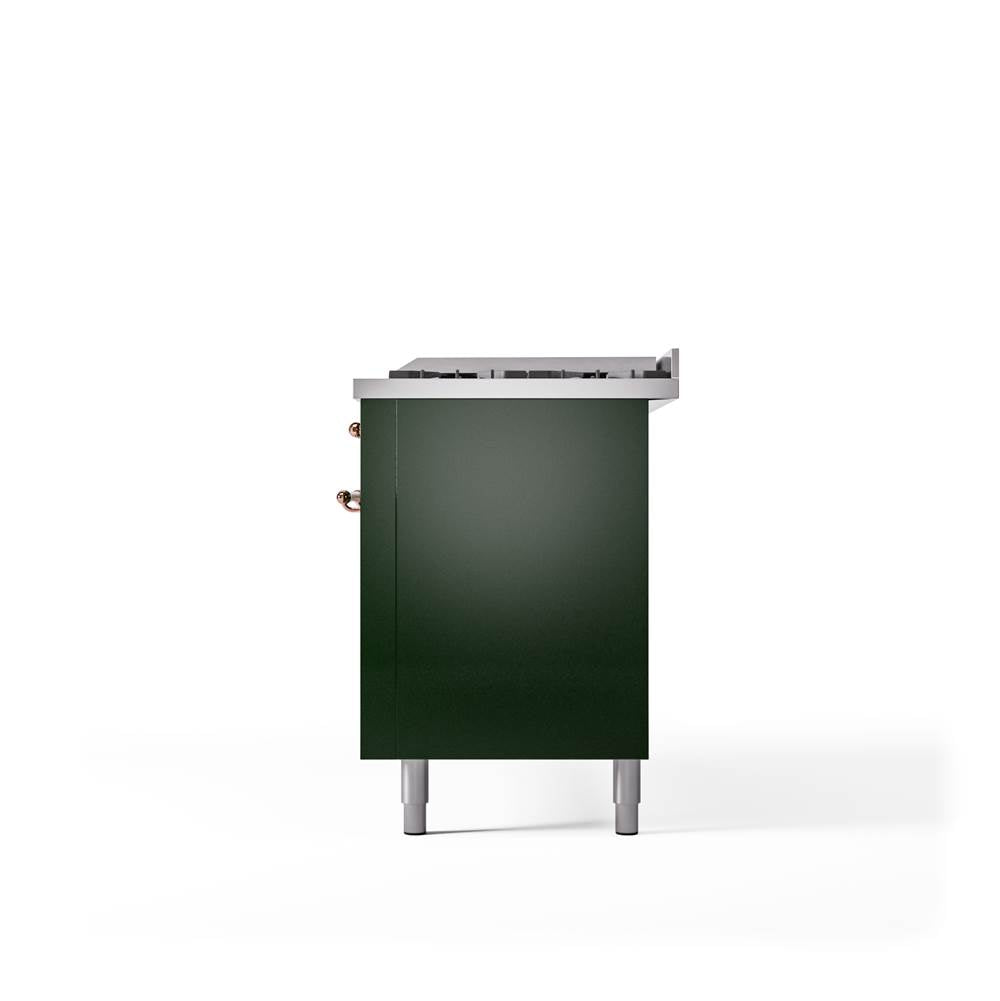 60'' Nostalgie II Series Freestanding Dual Fuel Range - Double Oven - Emerald Green - Bronze trim - Griddle - Natural Gas