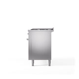 60'' Nostalgie II Series Freestanding Dual Fuel Range - Double Oven - Stainless Steel - Bronze trim - Griddle - Natural Gas
