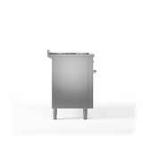 60'' Nostalgie II Series Freestanding Dual Fuel Range - Double Oven - Stainless Steel - Bronze trim - Griddle - Natural Gas