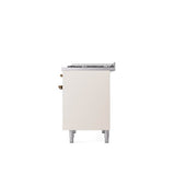 40'' Nostalgie II Series Freestanding Dual Fuel Range - Double Oven - Antique White - Bronze trim - Griddle - Natural Gas