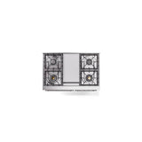 40'' Nostalgie II Series Freestanding Dual Fuel Range - Double Oven - Antique White - Bronze trim - Griddle - Natural Gas
