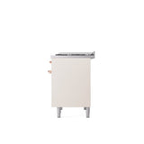 40'' Nostalgie II Series Freestanding Dual Fuel Range - Double Oven - Antique White - Bronze trim - Griddle - Natural Gas