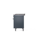 40'' Nostalgie II Series Freestanding Dual Fuel Range - Double Oven - Blue Grey - Bronze trim - Griddle - Natural Gas