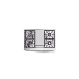 40'' Nostalgie II Series Freestanding Dual Fuel Range - Double Oven - Burgundy - Bronze trim - Griddle - Natural Gas