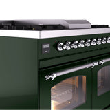 40'' Nostalgie II Series Freestanding Dual Fuel Range - Double Oven - Emerald Green - Bronze trim - Griddle - Natural Gas