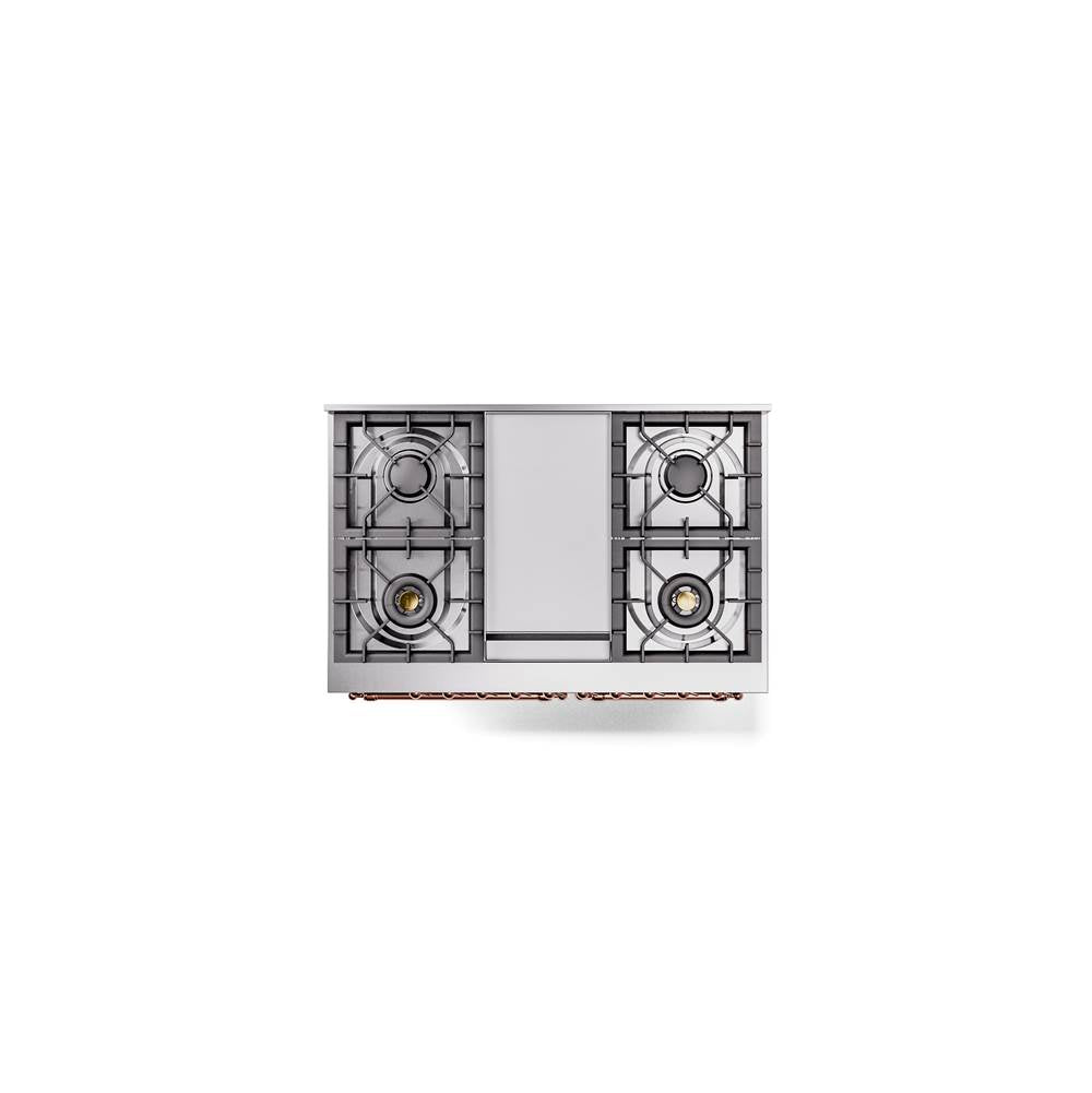 40'' Nostalgie II Series Freestanding Dual Fuel Range - Double Oven - Emerald Green - Bronze trim - Griddle - Natural Gas