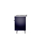 40'' Nostalgie II Series Freestanding Dual Fuel Range - Double Oven - Midnight Blue - Bronze trim - Griddle - Natural Gas