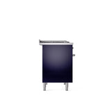 40'' Nostalgie II Series Freestanding Dual Fuel Range - Double Oven - Midnight Blue - Bronze trim - Griddle - Natural Gas