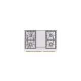 40'' Nostalgie II Series Freestanding Dual Fuel Range - Double Oven - Midnight Blue - Bronze trim - Griddle - Natural Gas