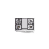 40'' Nostalgie II Series Freestanding Dual Fuel Range - Double Oven - Matte Graphite - Bronze trim - Griddle - Natural Gas
