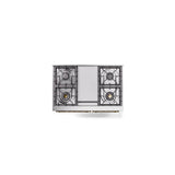 40'' Nostalgie II Series Freestanding Dual Fuel Range - Double Oven - Matte Graphite - Bronze trim - Griddle - Natural Gas