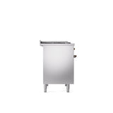 40'' Nostalgie II Series Freestanding Dual Fuel Range - Double Oven - Stainless Steel - Bronze trim - Griddle - Natural Gas