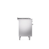 40'' Nostalgie II Series Freestanding Dual Fuel Range - Double Oven - Stainless Steel - Bronze trim - Griddle - Natural Gas