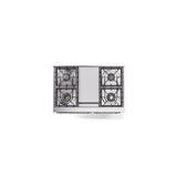 40'' Nostalgie II Series Freestanding Dual Fuel Range - Double Oven - Stainless Steel - Bronze trim - Griddle - Natural Gas