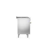 40'' Nostalgie II Series Freestanding Dual Fuel Range - Double Oven - Stainless Steel - Bronze trim - Griddle - Natural Gas
