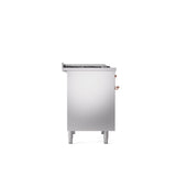 40'' Nostalgie II Series Freestanding Dual Fuel Range - Double Oven - Stainless Steel - Bronze trim - Griddle - Natural Gas