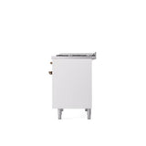 40'' Nostalgie II Series Freestanding Dual Fuel Range - Double Oven - White - Bronze trim - Griddle - Natural Gas