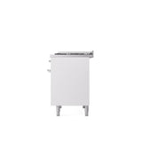 40'' Nostalgie II Series Freestanding Dual Fuel Range - Double Oven - White - Bronze trim - Griddle - Natural Gas
