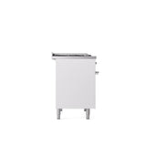 40'' Nostalgie II Series Freestanding Dual Fuel Range - Double Oven - White - Bronze trim - Griddle - Natural Gas
