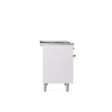40'' Nostalgie II Series Freestanding Dual Fuel Range - Double Oven - White - Bronze trim - Griddle - Natural Gas