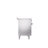 40'' Nostalgie II Series Freestanding Electric Induction Range - Double Oven - Stainless Steel - Bronze trim