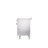 40'' Nostalgie II Series Freestanding Electric Induction Range - Double Oven - Stainless Steel - Bronze trim