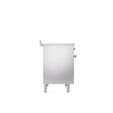 40'' Nostalgie II Series Freestanding Electric Induction Range - Double Oven - Stainless Steel - Bronze trim