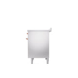 40'' Nostalgie II Series Freestanding Electric Induction Range - Double Oven - Stainless Steel - Bronze trim