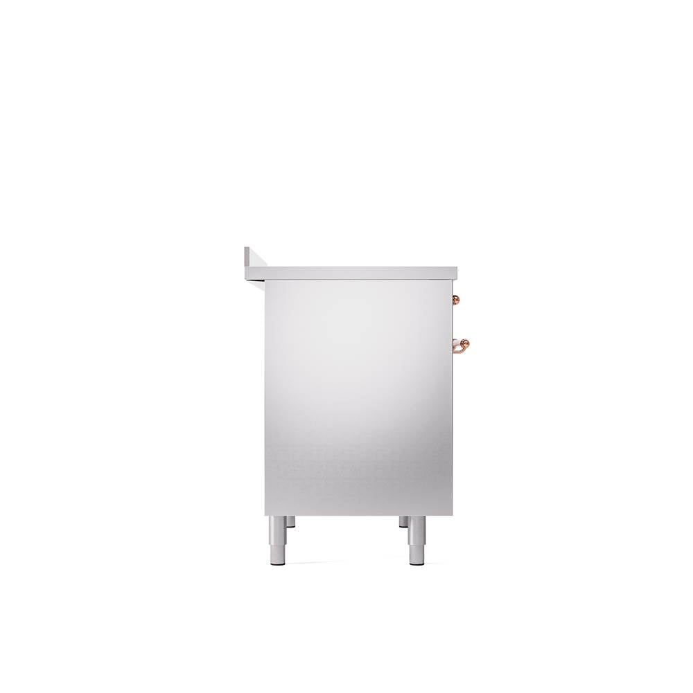 40'' Nostalgie II Series Freestanding Electric Induction Range - Double Oven - Stainless Steel - Bronze trim