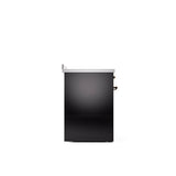30'' Nostalgie II Series Freestanding Electric Induction Range - Glossy Black - Bronze trim