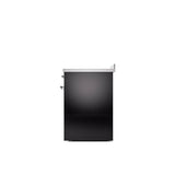 30'' Nostalgie II Series Freestanding Electric Induction Range - Glossy Black - Bronze trim