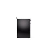30'' Nostalgie II Series Freestanding Electric Induction Range - Glossy Black - Bronze trim