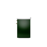 30'' Nostalgie II Series Freestanding Electric Induction Range - Emerald Green - Bronze trim