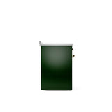30'' Nostalgie II Series Freestanding Electric Induction Range - Emerald Green - Bronze trim