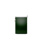 30'' Nostalgie II Series Freestanding Electric Induction Range - Emerald Green - Bronze trim