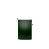 30'' Nostalgie II Series Freestanding Electric Induction Range - Emerald Green - Bronze trim