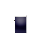 30'' Nostalgie II Series Freestanding Electric Induction Range - Midnight Blue - Bronze trim