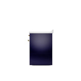30'' Nostalgie II Series Freestanding Electric Induction Range - Midnight Blue - Bronze trim