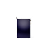 30'' Nostalgie II Series Freestanding Electric Induction Range - Midnight Blue - Bronze trim