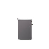 30'' Nostalgie II Series Freestanding Electric Induction Range - Matte Graphite - Bronze trim