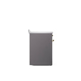 30'' Nostalgie II Series Freestanding Electric Induction Range - Matte Graphite - Bronze trim