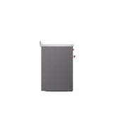 30'' Nostalgie II Series Freestanding Electric Induction Range - Matte Graphite - Bronze trim
