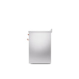 30'' Nostalgie II Series Freestanding Electric Induction Range - Stainless Steel - Bronze trim