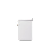 30'' Nostalgie II Series Freestanding Electric Induction Range - White - Bronze trim