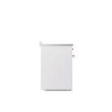 30'' Nostalgie II Series Freestanding Electric Induction Range - White - Bronze trim