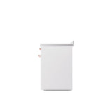 30'' Nostalgie II Series Freestanding Electric Induction Range - White - Bronze trim