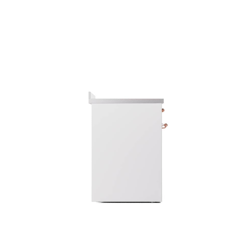 30'' Nostalgie II Series Freestanding Electric Induction Range - White - Bronze trim