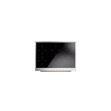 36'' Nostalgie II Series Freestanding Electric Induction Range - Glossy Black - Bronze trim