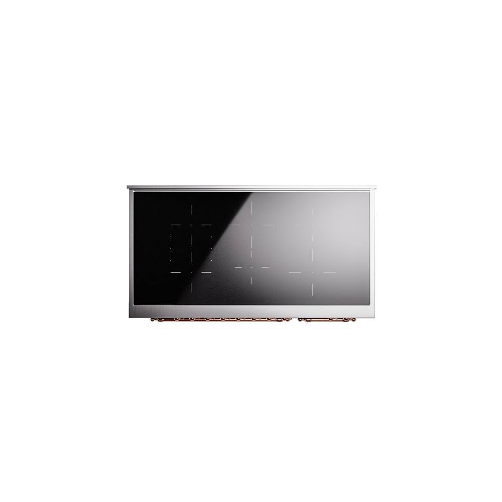 48'' Nostalgie II Series Freestanding Electric Induction Range - Double Oven - Emerald Green - Bronze trim